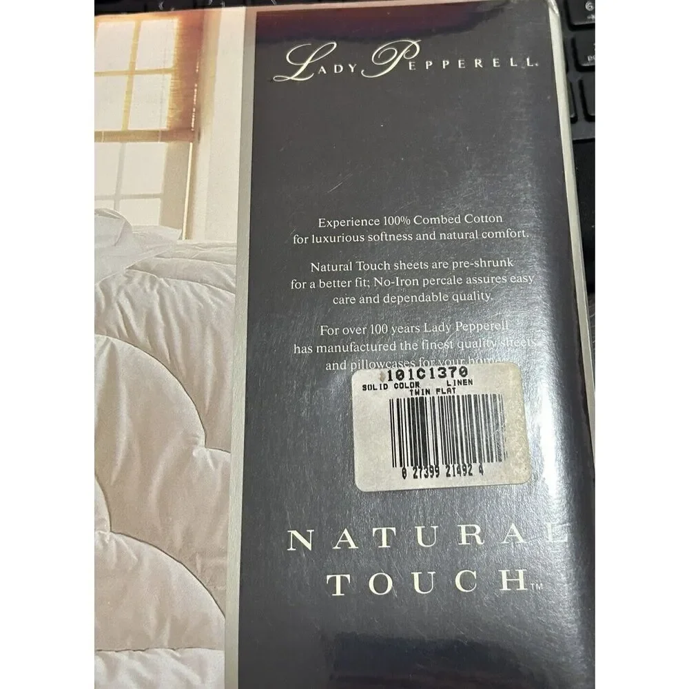 LADY PEPPERELL NO-IRON PERCALE TWIN FITTED and Flat Sheet 180 Thread Count
